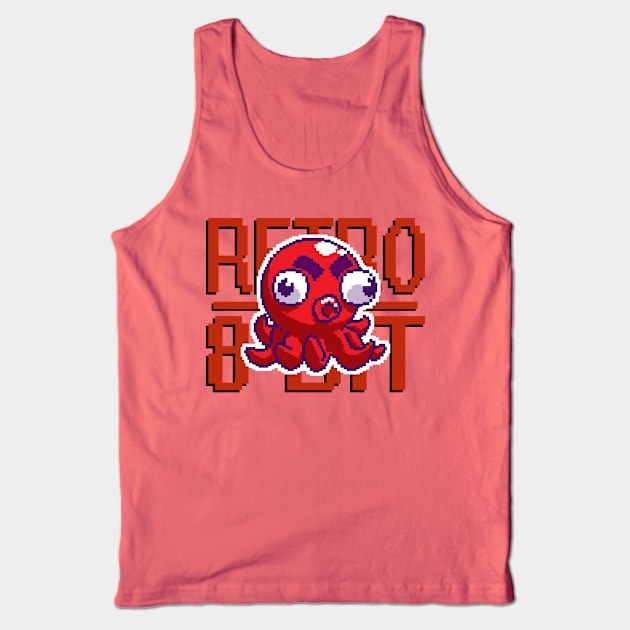 Octo-Kun Retro 8-BIT Tank Top by BakaNeko